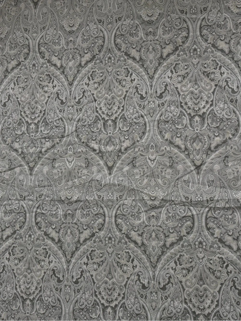 Pottery Barn Caesarea Duvet Cover King Size Euro Pillow Sham Paisley Grey Tan